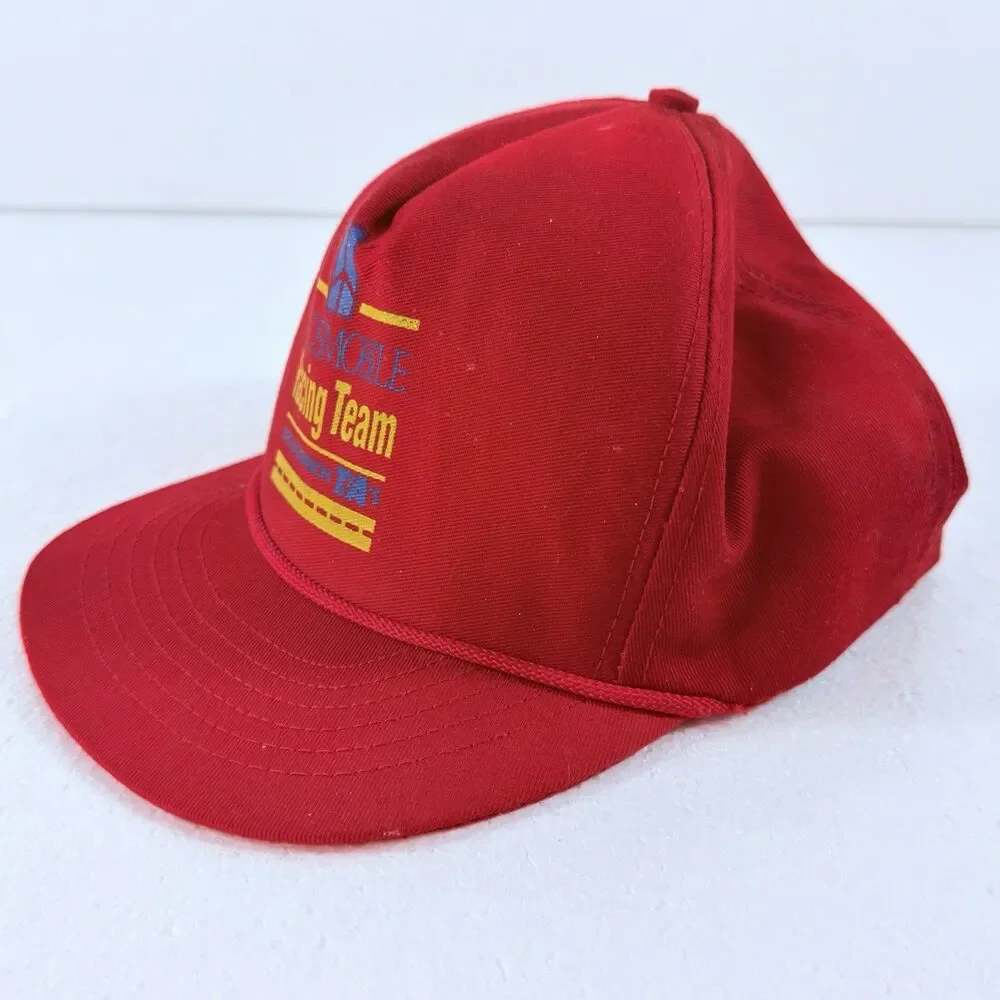 Vintage Oldsmobile Racing Team Snapback Hat Cap BF Goodrich T/A GM Nascar Red